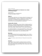 Rapport - Tillaging av fundamentsbolter